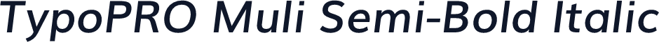 TypoPRO Muli Semi-Bold Italic