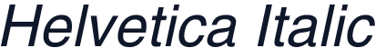 Helvetica Italic