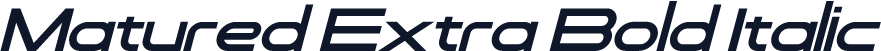 Matured Extra Bold Italic