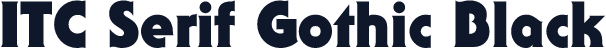 ITC Serif Gothic Black