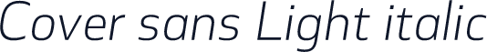 Cover sans Light italic