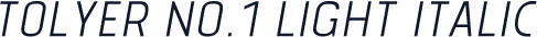 Tolyer No.1 Light Italic