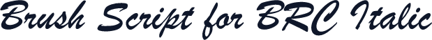 Brush Script for BRC Italic