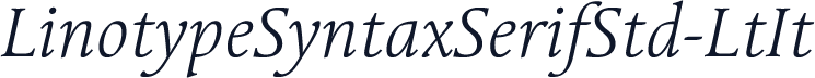 LinotypeSyntaxSerifStd-LtIt