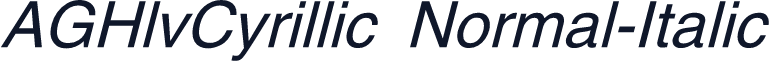AGHlvCyrillic Normal-Italic