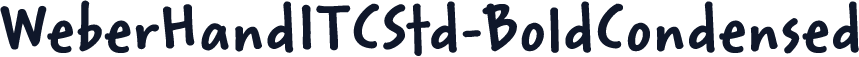 WeberHandITCStd-BoldCondensed