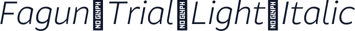 Fagun Trial Light Italic