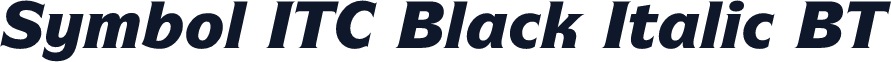 Symbol ITC Black Italic BT