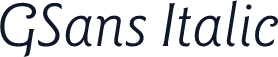 GSans Italic