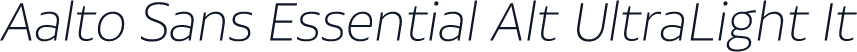 Aalto Sans Essential Alt UltraLight It