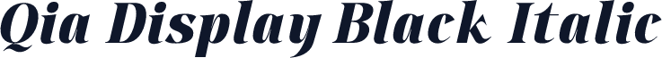 Qia Display Black Italic