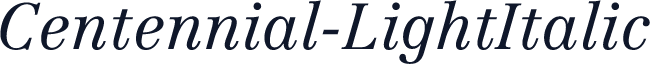 Centennial-LightItalic