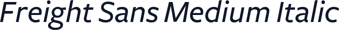 Freight Sans Medium Italic