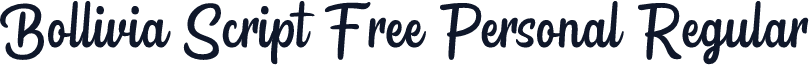 Bollivia Script Free Personal Regular