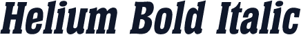 Helium Bold Italic