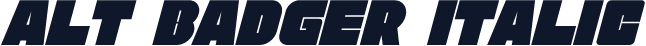 Alt Badger Italic