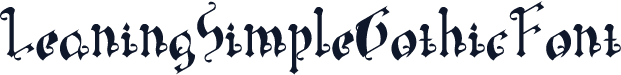 LeaningSimpleGothicFont