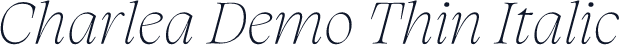 Charlea Demo Thin Italic