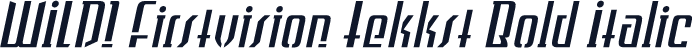 WILD1 Firstvision Tekkst Bold Italic