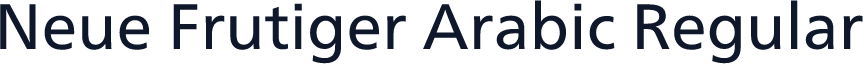 Neue Frutiger Arabic Regular