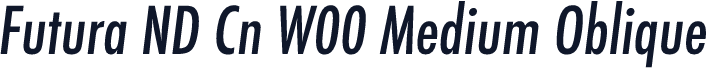 Futura ND Cn W00 Medium Oblique