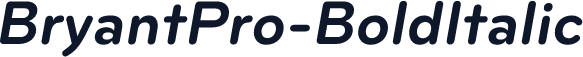 BryantPro-BoldItalic