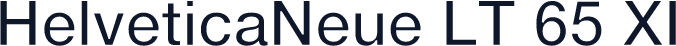 HelveticaNeue LT 65 XI