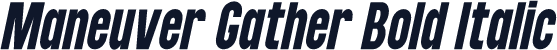 Maneuver Gather Bold Italic