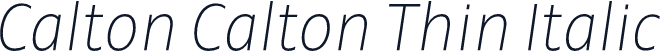 Calton Calton Thin Italic