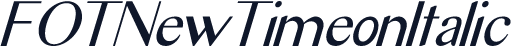 FOTNewTimeonItalic