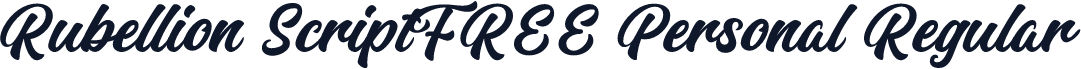 Rubellion Script FREE Personal Regular