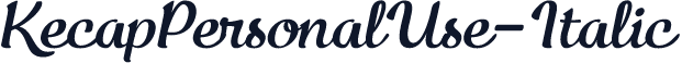 KecapPersonalUse-Italic