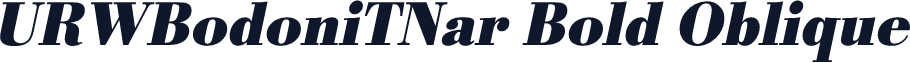 URWBodoniTNar Bold Oblique