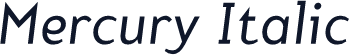 Mercury Italic