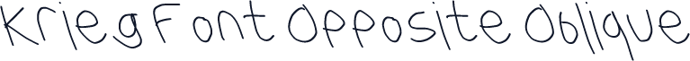 Krieg Font Opposite Oblique