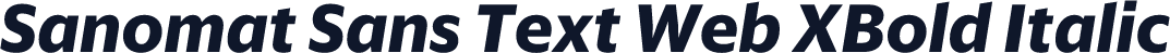 Sanomat Sans Text Web XBold Italic