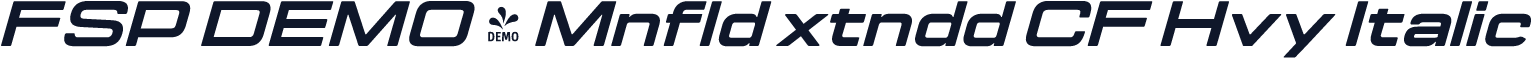 FSP DEMO - Mnfld xtndd CF Hvy Italic