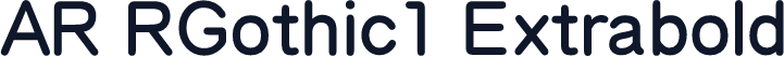 AR RGothic1 Extrabold