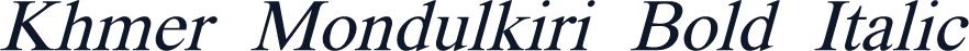 Khmer Mondulkiri Bold Italic