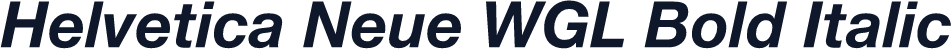Helvetica Neue WGL Bold Italic