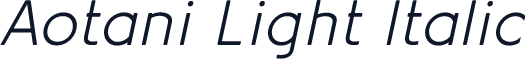 Aotani Light Italic