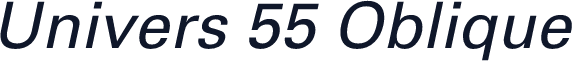 Univers 55 Oblique