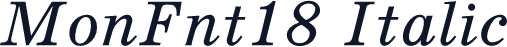 MonFnt18 Italic