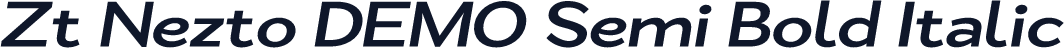 Zt Nezto DEMO Semi Bold Italic