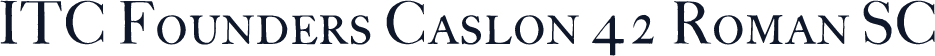 ITC Founders Caslon 42 Roman SC