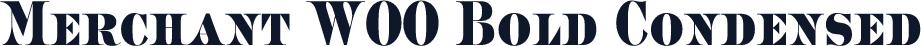Merchant W00 Bold Condensed