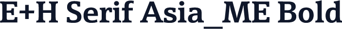 E+H Serif Asia_ME Bold