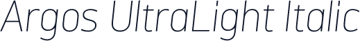 Argos UltraLight Italic
