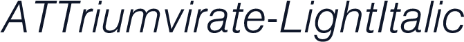 ATTriumvirate-LightItalic