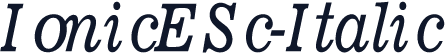 IonicESc-Italic